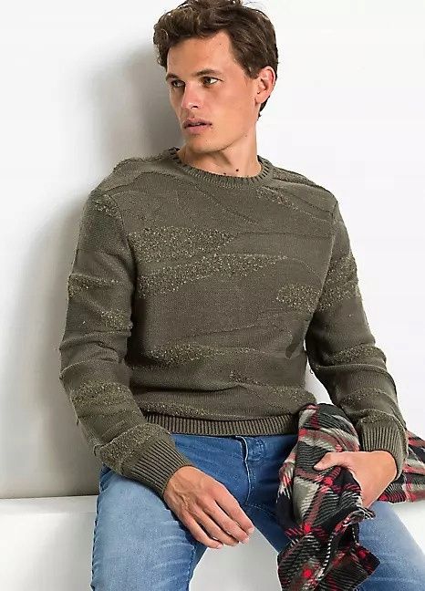 B.P.C sweter męski oliwkowy 4XL.