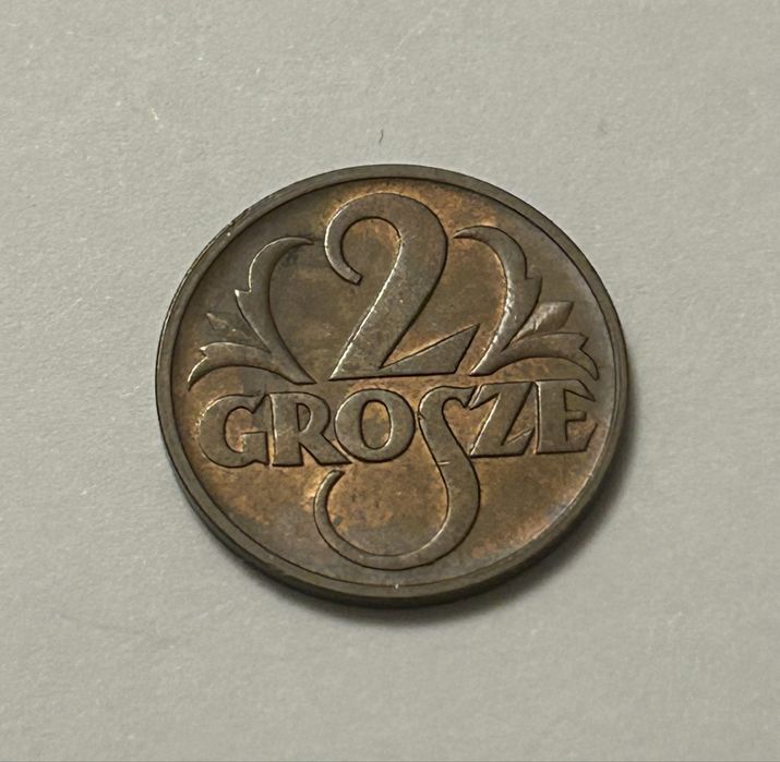 2 grosze 1937 bardzo ładna