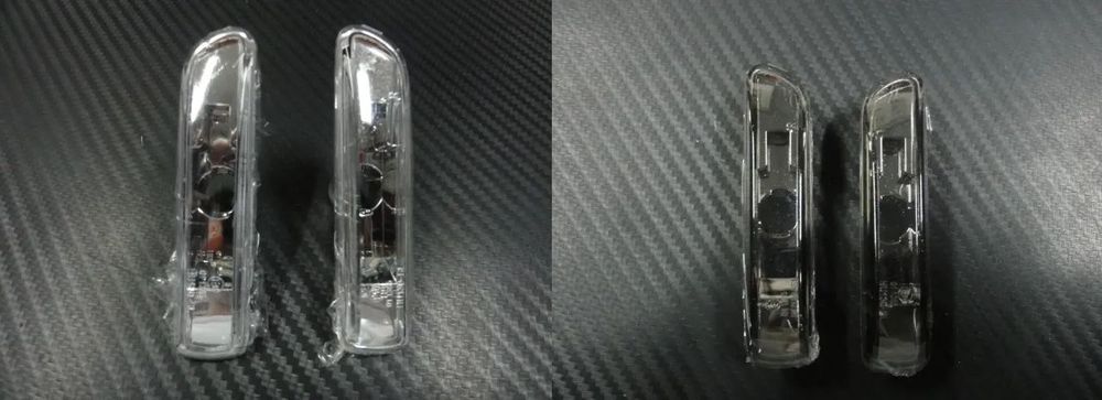 Piscas, Farolins Laterais + lâmpadas cromadas para BMW E46 98-01, E46 COUPE / CABRIO 98-06, E46 COMPAC fundo preto ou em cristal.