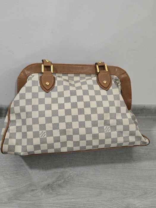 Louis Vuitton klasyczna brązowa elegancka torebka do ręki duza