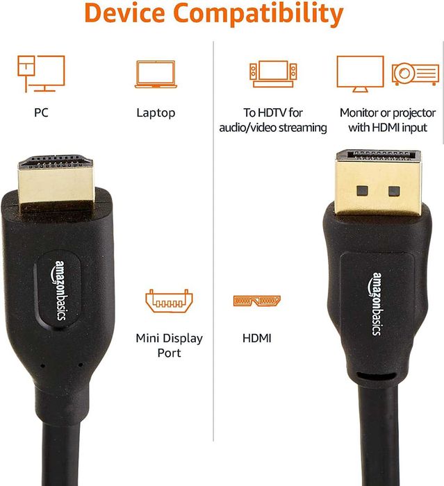AmazonBasics HL-007266 kabel DisplayPort do HDMI 7,5m PC HDTV