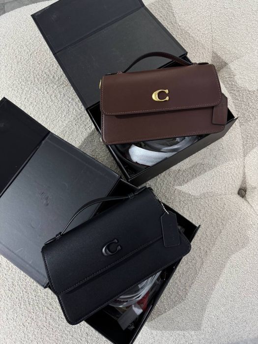 Сумка коричнева Coach в коробці