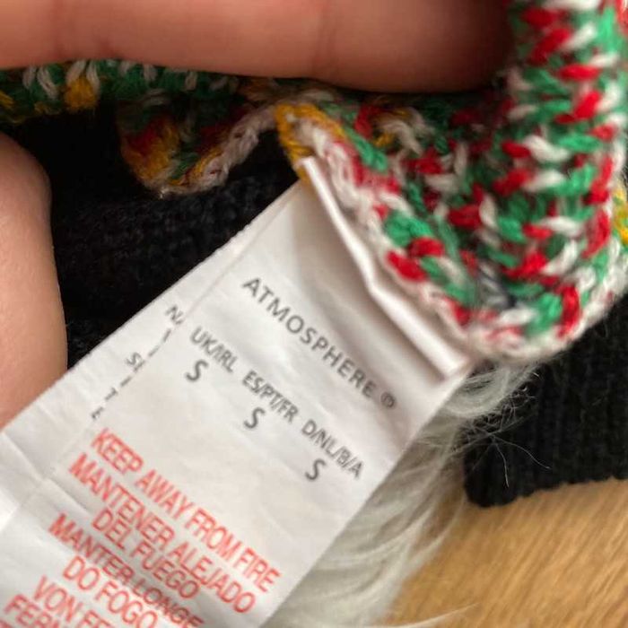 Czarny sweter świąteczny na święta święty Mikołaj Atmosphere rozmiar S