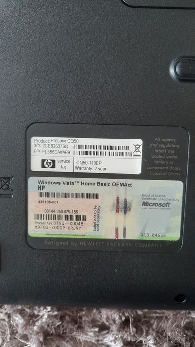 Portátil compaq presario CQ50