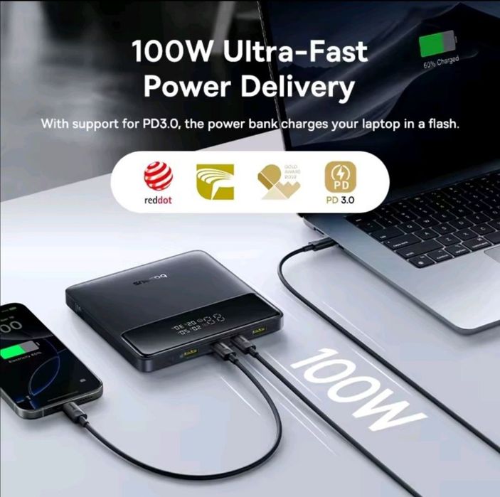 Павербанк Baseus 20000 mAh/100W
Power Bank Baseus 20000 мАг