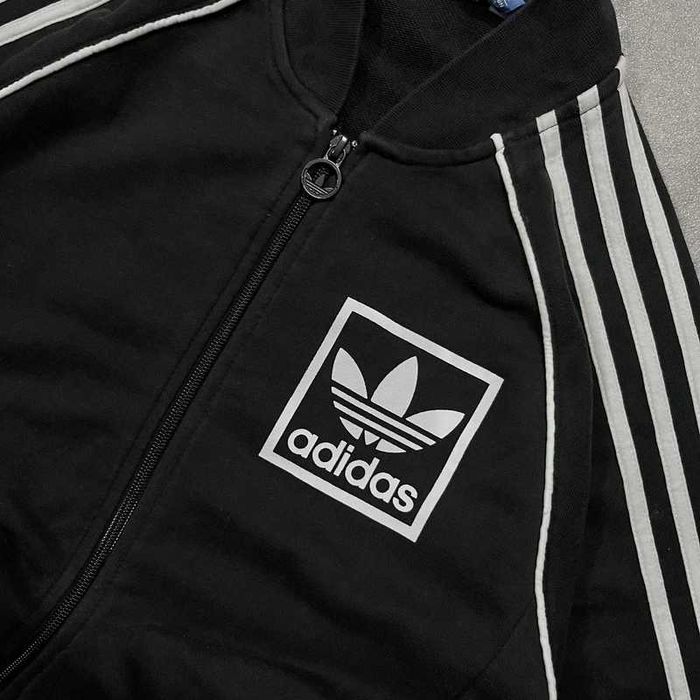 Bluza Dresowa Adidas Zip Up Paski Y2K Trendy Drip
