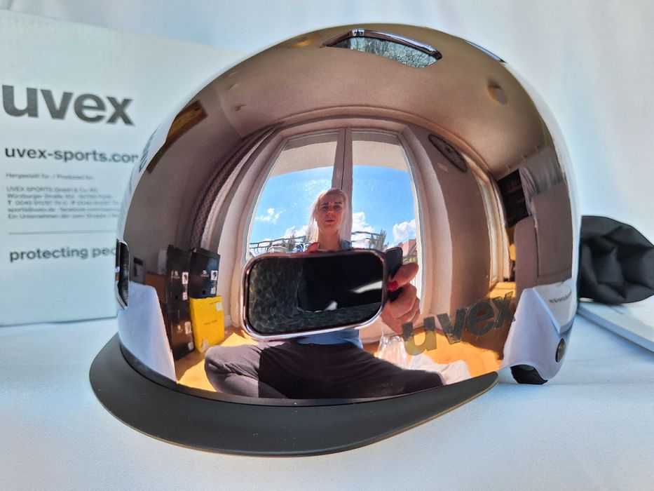 Kask rowerowy dziecięcy Uvex HLMT 5 Bike Pro Gunmet Chrome M 55-58cm