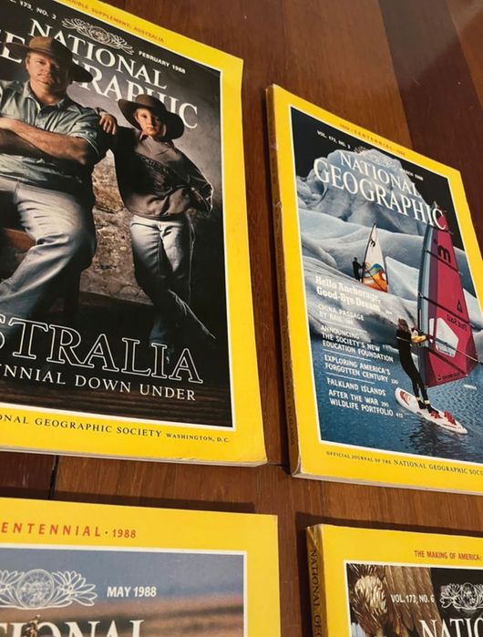 7 livros para coleção “National Geographic” 1988