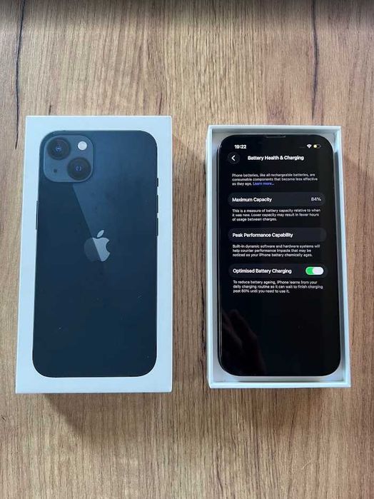 iPhone 13 128GB | 84% baterii | Czarny | Stan Bardzo dobry