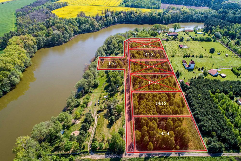 Garbicz działka nad jeziorem