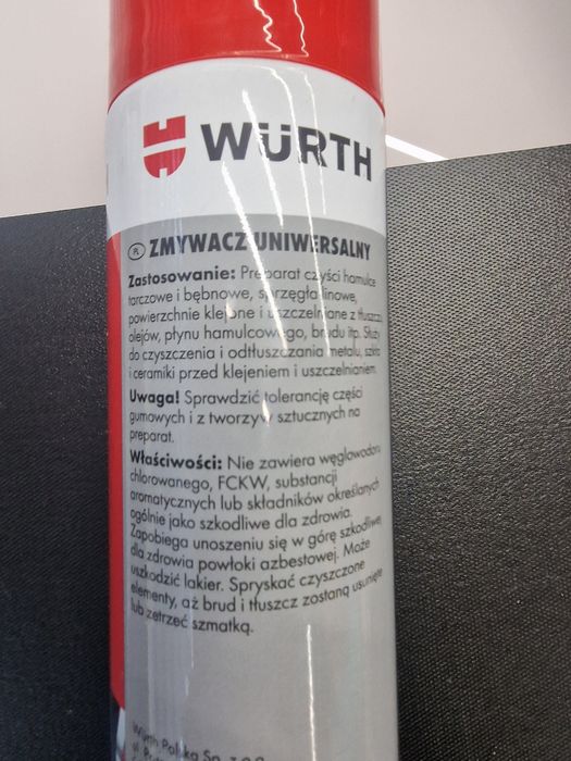 Zmywacz uniwersalny  wurth 600ml nowy