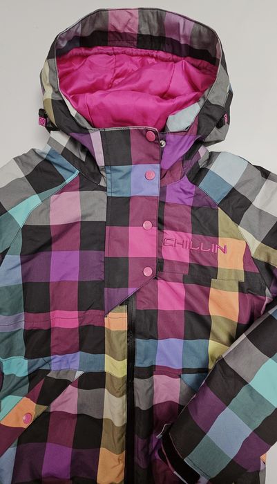 Kurtka Narciarska Damska Cropp Chillin Kolorowa Rozmiar M