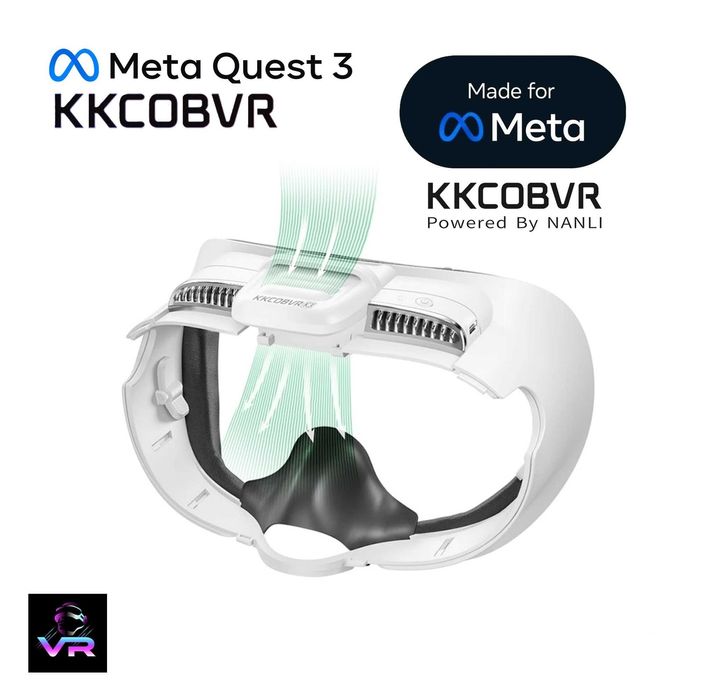 ‼️ Meta Quest 3 лицьова накладка з вентилятором, маска KKCOBVR Oculus