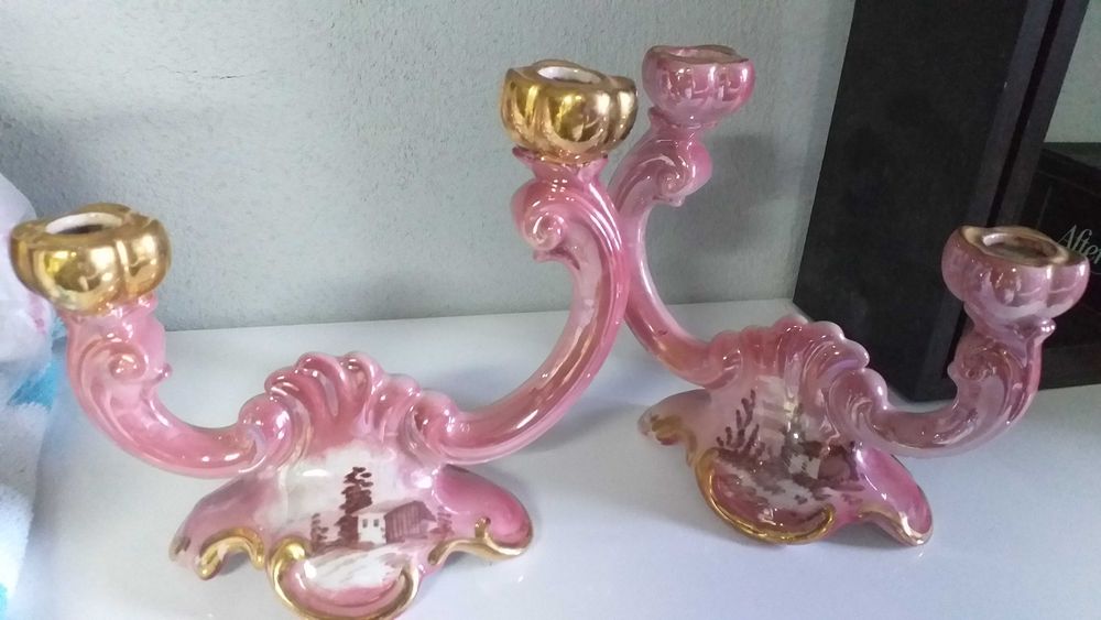 2 castiçais antigos em ótimo estado