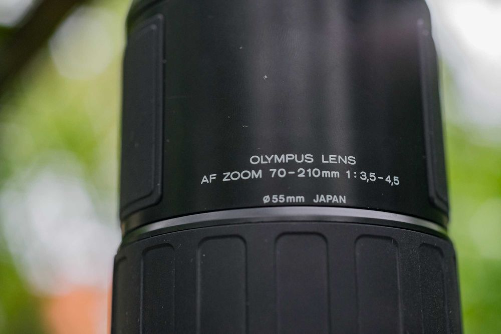 Olympus AF Zoom 70-210mm f3.5 Macro OM obiektyw filtr pokrowiec osłona
