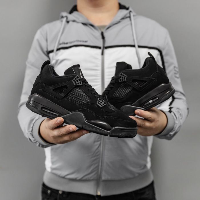 Кросівки Jordan 4 Black Cat | чорні джордан | нові