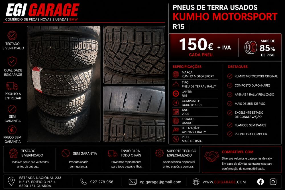 PNEUS KUMHO MOTORSPORT TERRA R15 Para Venda