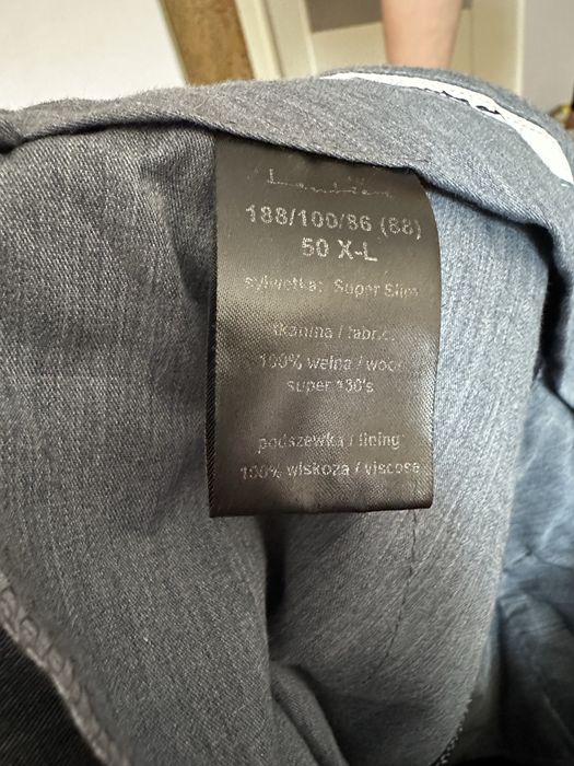 Garnitur męski Lantier Vistula 188/100/86 (88), 100% wełna, studniówka