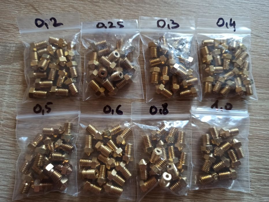 Сопло экструдера 3д 3d принтера 1,75 0,2 - 1mm