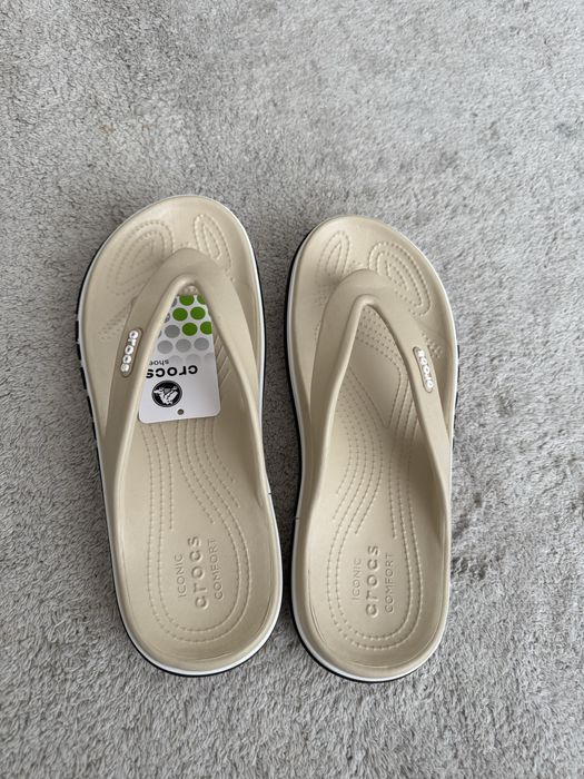 крокси Crocs Bayaband Flip M8- W10 39-40р. (25см) бежеві
