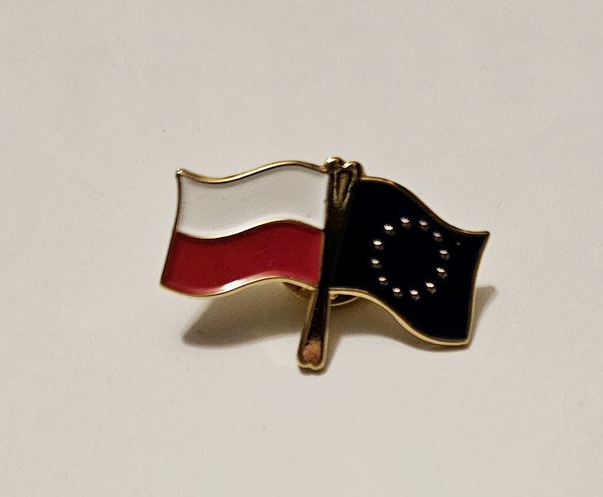 Przypinka wpinka pin emaliowany flaga Polska Unia Europejska