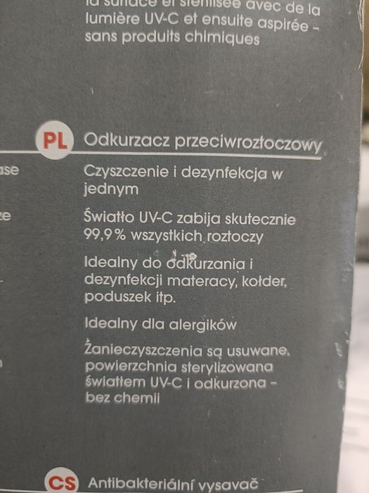 Odkurzacz przeciwroztoczowy
