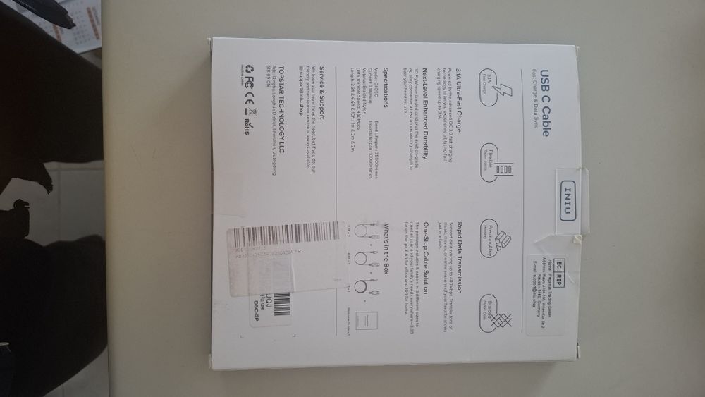 Conjunto cabos dado USB INIU