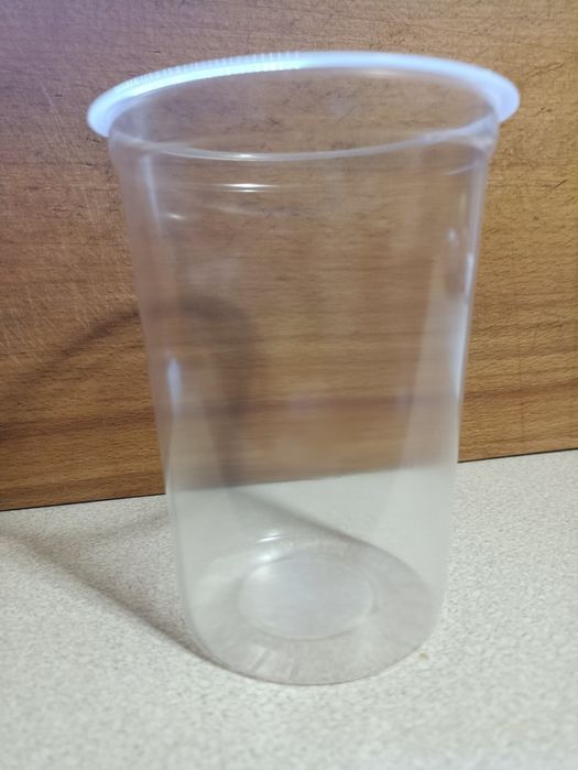 Стакан пластиковый плотный 0,7 с отметкой 0,5