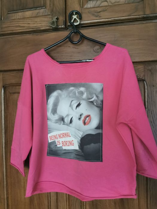 Różowa bluzka z obrazkiem
