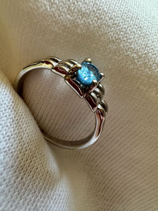 Pierścionek Blue Topaz Jaipur Indie