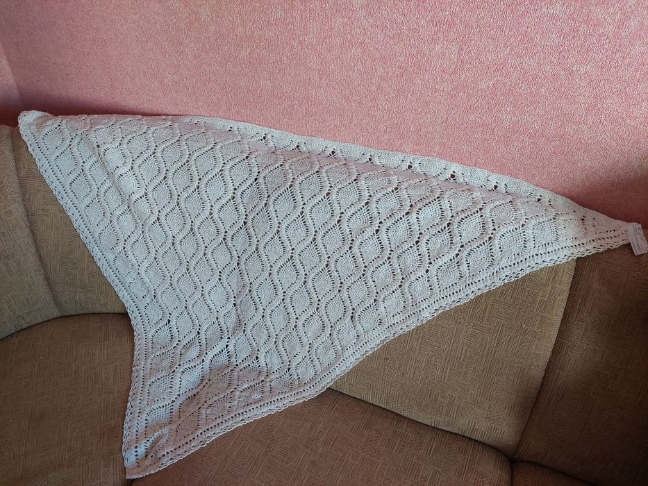 Шаль, шарф в'язаний, новий (ручна робота)