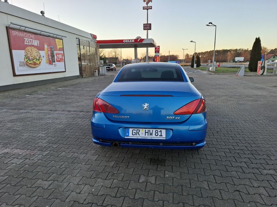 Peugeot 307CC Cabrio 2,0b 136KM Klimatr Elektryka 161 tyś km z Niemiec