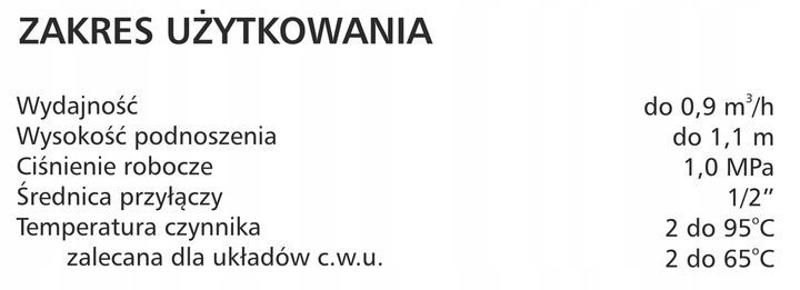 pompa cyrkulacyjna lfp erga (rozstaw 65 mm, a nie 80 mm)
