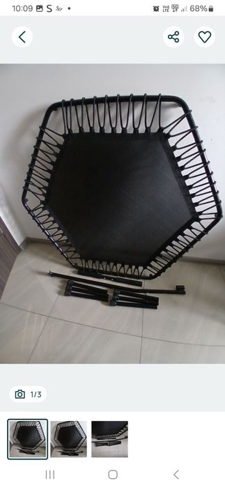trampolina fitness z uchwytem średnica 125cm