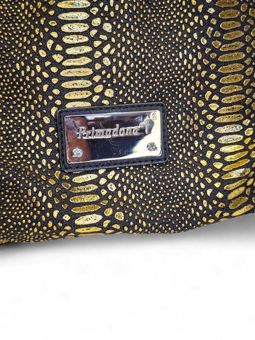 Mala Primadonna Preta & Dourado – Modelo Shoulder/Crossbody