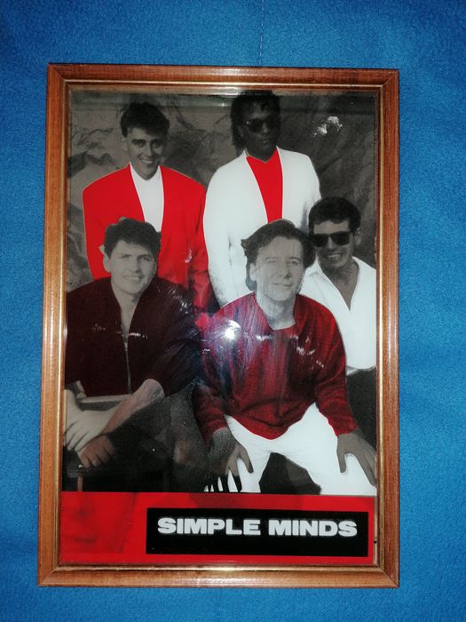 Moldura / Quadro 32x22 Cm Espelhada Simple Minds / INXS (Opt. Estado)