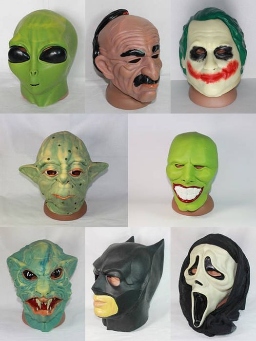 Маска Козак Фантомас Шрек Фиона Бетмен Джокер Обезьяна НЛО Кобра Крик