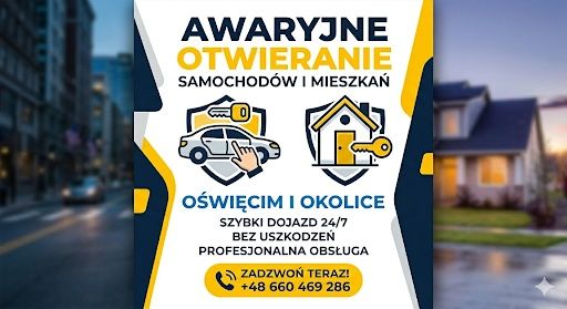 Naprawa stacyjki Awaryjne otwieranie samochodu drzwi ślusarz Oświęcim.