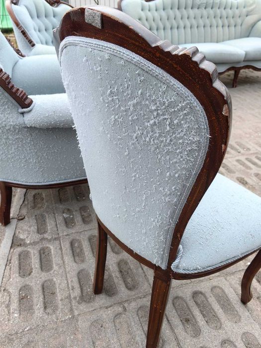 Zestaw wypoczynkowy sofa 3os+ 4x fotel +2x krzesło BAROK ANTYKI