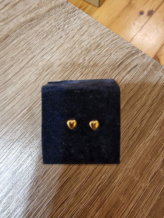 Kolczyki serduszka złoto 585 0,84g