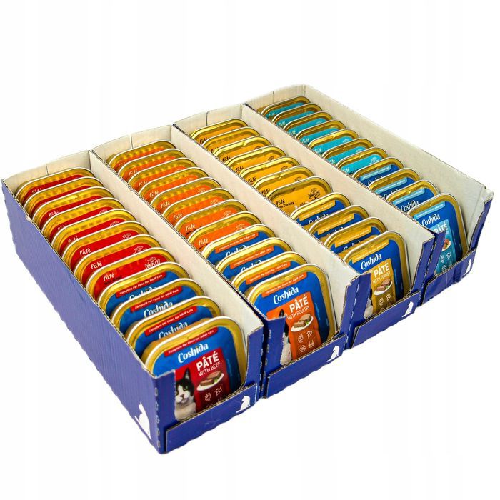 Pakiet 96 Szt Pasztety Coshida Dla Kota Mix Smaków  Super Jakość 9,6Kg