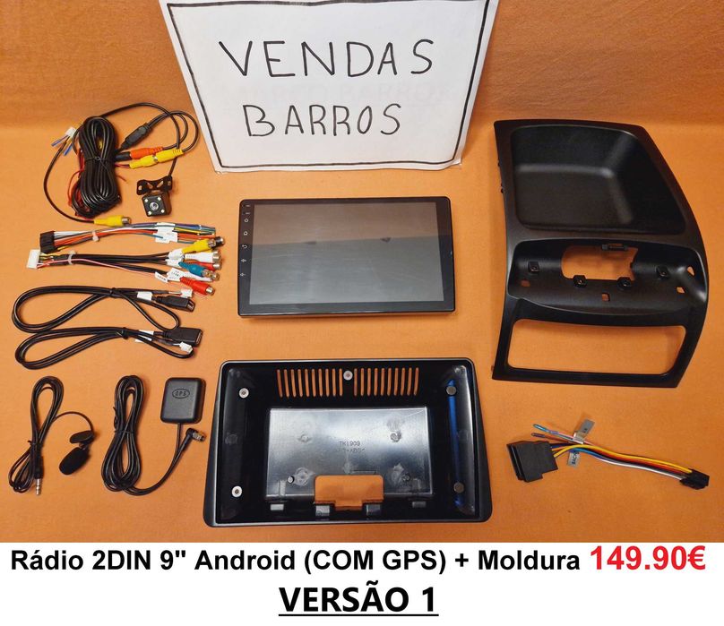 Rádio 2DIN 9" • Renault Clio 2 II • (1998 a 2007) • Android [4+64GB]