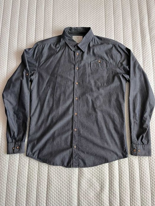 Koszula Carry męska gładka elegancka szara rozmiar M