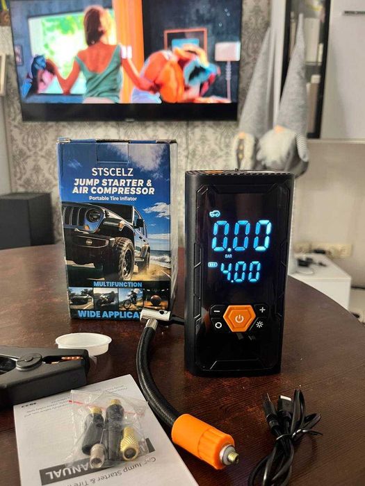 Пусковий пристрій+компресор+фонарь аварійний