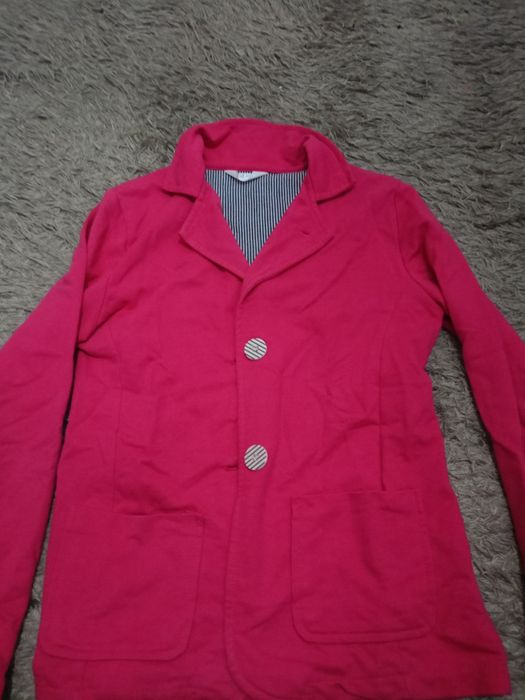 Marynarka dziewczęca malinowa