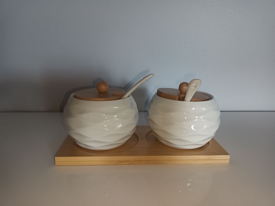 Frascos de especiarias cerâmica