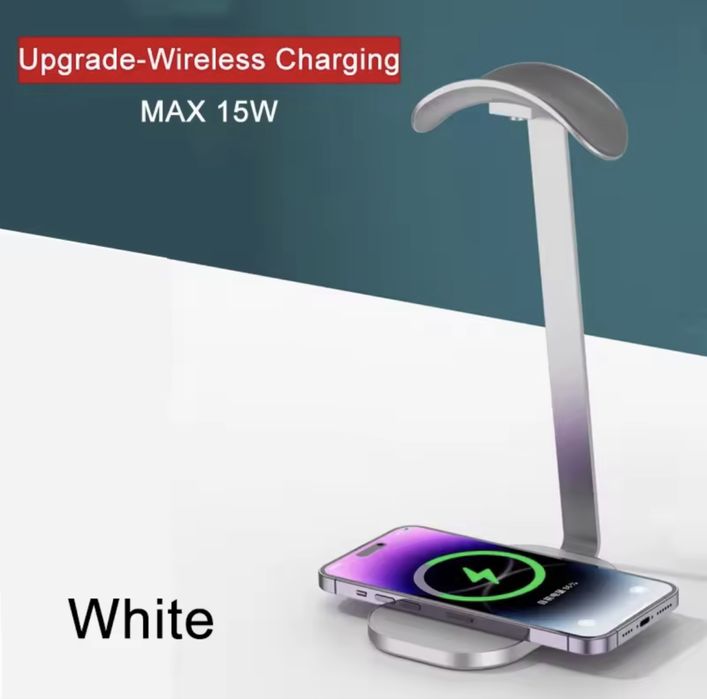 Підставка для навушників з бездротовою зарядкою подставка для наушнико