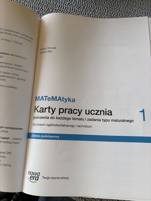 MateMAtyka karty ptacy ucznia 1 zakres podstawowy