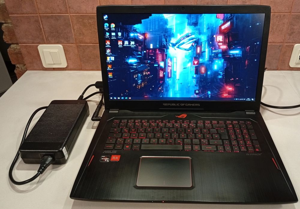 Ноутбук/Asus/Rog/strix/AMD/ryzen 5/1600/16 ram/128 SSD/1tb hdd/rx 470/75w/ 4gb/17,3/FHD/60 hz
