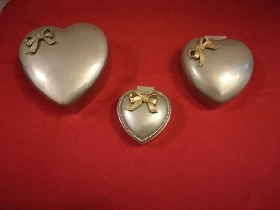 3 caixas de metal estanho